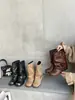 2026 Pantalones Vaqueros Occidentales Tubo Botines Cortos Mujer Arrugados Apilados Negro Limpiado Punta Redonda Retro Tacón Grueso Botas de Caballero Martin