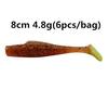 Cebo Suave Tpr Cola en T Señuelo de Agua Flotante Gusano Suave Paquete de 6 Hombre6Cm8Cm10Cm Minnowz Zman Cebo Suave