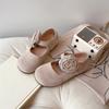 Zapatos Mary Jane Rosa Suave para Niñas Primavera Zapatos de Ballet de Hada Zapatos de Flor de Rosa Individuales
