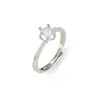 Anillo para Mujer Estilo Europeo y Americano Anillo de Corona con Microincrustaciones de Circonita Color Acero Anillo Ajustable para Dedo Índice Joyería de Diseño de Nicho