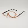 Lentes de maquillaje monolíticos giratorios unilaterales de 120 grados multifuncionales de montura completa de moda para lectura al por mayor
