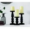 Enfeites Suporte de Vela Estilo Europeu Pequeno Suporte de Vela Mesa de Jantar Jantar Romântico à Luz de Velas Enfeites de Três Peças Cerimônia de Casamento Enfeites Galvanizados
