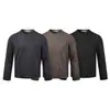 Camiseta de manga longa Magic Bear, estilosa e legal, cor pura suave, para homens, corte casual e relaxado, ombro normal, gola redonda, camada base