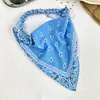 Faixa de Cabeça Triangular Paisley Retrô Americana com Elástico Antiderrapante, Acessório de Cabelo Estilo de Rua para Fotos de Férias de Garota Popular