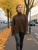 050 Ropa de Otoño e Invierno para Mujer Europea y Americana Nuevo Suéter de Cuello Alto de Amazon Suéter Holgado Ruso Transfronterizo Estilo Europeo y Americano