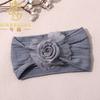 Diadema de nailon para niños nuevos europeos y americanos, diadema de flores para bebé rosa, protección para fontanela de bebé, gorro para recién nacido