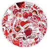 53 nuevos stickers de graffiti para el Día de San Valentín atmósfera romántica de vacaciones decoración para teléfono móvil patineta película de corte stickers impermeables