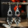 Novos brincos de turquesa Diamante - embutido multi-camada estilo étnico retro liga brincos Yunnan brincos borla fornecimento por atacado
