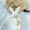 Muñeca de Conejo Articulada de Peluche de Dibujos Animados Japonesa Girly de Pelo Largo Accesorios Joyería Llavero Colgante Venta al por Mayor