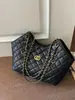 Bolso Tote de Viaje Estilo Chanel para Mujer, Gran Capacidad, Nuevo Modelo 2026, Bolso Grande con Cadena al Hombro, Estilo Relajado, Moderno