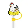 Venta directa del fabricante: Tapas Decorativas Personalizadas para Popotes para Gallos, Gallinas y Pollitos Mascotas, Tapas Desmontables de Goma Suave Universales de 10 mm para Popotes