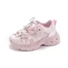 Zapatos Infantiles para Niñas 2026 Verano Nuevo Modelo Princesa Deportivos Zapatos de Papá Moda Suela Suave Malla Simple Transpirables Huecos
