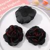 Retro Elegante Flor de Cuello Borde Quemado Malla Bicolor Camelia DIY Hecho a Mano Collar Accesorios para el Cabello Accesorios de Ropa Venta al por Mayor