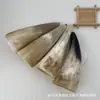 Fornecimento de origem e decoração de beleza pequenos enfeites forma natural tubo raspador grande, médio e pequeno chifre amarelo ventosaterapia atacado