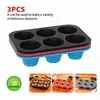 Molde de Silicona para 6 Magdalenas y Pasteles, Herramienta Antiadherente para Hornear para Uso Doméstico, Resistente a Altas Temperaturas, Molde para Magdalenas Fácil de Desmoldar