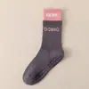 Calcetines de Yoga Antideslizantes de Silicona para Mujer, Calcetines de Pilates para Interiores y Fitness de Tubo Alto con Pantalones de Tiburón, Calcetines Deportivos Profesionales