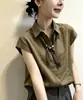 Camisa de diseño coreano con mangas acampanadas para mujer, nuevo modelo verano 2026, estiliza, elegante, a la moda, top versátil