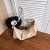 Bolsa Transversal Grande Capacidade Estilo Coreano Feminina 2026 Nova Tendência Moda Couro Cera de Abelha Bolsa Plissada Ombro Único Bolsa Dumpling