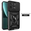 Adequado para Capa de Celular com Janela Deslizante Xiaomi 17Tpro, Suporte Magnético para Carro, Capa Protetora Anti-Queda Poco X8Pro