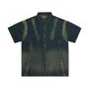 Ropa de Hombre Jiayiku 2025 Camisa de Mezclilla de Marca de Moda Retro Americana Lavada y Desgastada Diseño de Remaches Camisa de Manga Corta