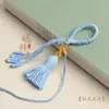 Kit de Accesorios para Llaveros DIY con Adornos Colgantes, Borlas, Colgantes, Borlas de Hilo de Algodón Tejido a Mano Estilo Étnico