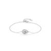 Pulsera de plata esterlina s925 con forma de gota de diamante artificial para mujer, popular transfronteriza europea y americana, de lujo ligero, elegante, geométrica, con cadena cruzada