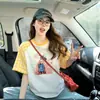 Camiseta de Manga Corta Raglán de Dibujos Animados Dopamina de Verano para Niñas, Nuevo Estilo para Estudiantes de Secundaria y Preparatoria, Top Holgado de Manga Media