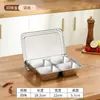 Caja de condimentos dividida de acero inoxidable 304 con tapa, caja de almacenamiento de condimentos para cocina comercial, disponible en opciones de ocho compartimentos y seis compartimentos, adecuada para puestos