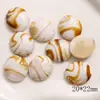 Zhen Tu Café Latte Caramelo Atmosférico Gradiente de Cor Café Oval Resina Meia-Redonda DIY Brincos de Alto Padrão Realçadores de Branco