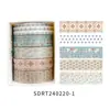 Cinta de Papel Adhesivo Estilo Sal Vintage Color Sólido Lindo Corazón de Chica Diario Collage Pegatinas Decorativas