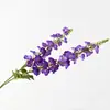 Flores artificiais de delphinium e jacinto em 2 peças, flores de seda para decoração de casamento, hotel e sala de estar, flores artificiais violetas