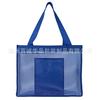 Bolsa de Malla de Nylon Rayada Bolsa Tote Transparente de Malla Bolsa de Compras de Malla Intercolor Bolsa de Playa Más LOGOTIPO