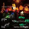 Nueva Tarjeta de Suelo Luminosa para Patio de Halloween Decoración de Gato Calavera Luminosa Tarjeta de Suelo para Césped de Patio Exterior de Halloween