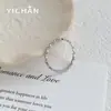 Anéis Empilháveis Doces de Zircônia Estilo Coreano para Mulheres, Modernos e Versáteis, com um Design Criativo e Minimalista