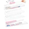 Estante de mahjong acrílico transparente transfronterizo con hélice incorporada en forma de abanico y líneas de mahjong onduladas, accesorio moderno para juegos de mesa