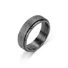 Anillo giratorio de acero inoxidable esmerilado de 4/6/8 mm, un artículo popular en Amazon para ventas transfronterizas, venta al por mayor de anillos giratorios de acero de titanio para aliviar el estrés