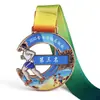 Medalha de corrida, medalha de ouro de finisher de maratona da cidade, medalha comemorativa de evento de corrida de trilha, medalha de metal personalizada