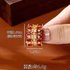 Anillo Mariposa Flor Estilo Étnico de Moda, Elegante Oro de Arena Vietnamita Incrustado con Corona de Circonita Anillo Hueco para Dedo Índice Suministro de Joyería