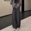 Pantalones a Cuadros de Bloques de Color Versátiles y Modernos Estilo Coreano para Mujer 2026 Principios de Otoño Nueva Moda Versátiles de Cintura Alta Casual de Pierna Ancha