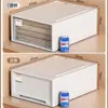 Caixa de armazenamento de plástico tipo gaveta de instalação gratuita, caixa de armazenamento de guarda-roupa doméstico, caixa de armazenamento de roupas combinadas multicamadas, atacado