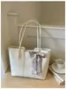 Bufanda de seda de moda transfronteriza, bolsa de gran capacidad para mujer, nuevo bolso tote con patrón tejido vintage, bolso de hombro casual para el día a día, moderno