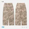 Pantalones de trabajo TRS American workwear 26AW camuflaje estilo leñador callejero lavado sueltos pierna ancha pierna recta para hombres y mujeres