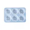 Xiaoyangyang diy6 incluso pequeño rosa molde de silicona aromaterapia joyería horneado forma de flor pastel molde epoxi