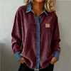 Camisa Longa Tendência 2026 Primavera e Outono Estilo Europeu e Americano Xadrez Único Estampado 3D para Mulheres