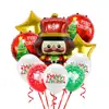 Nuevo juego transfronterizo de Papá Noel, copo de nieve, cascanueces y globos para decoraciones de fiestas navideñas en Nochebuena