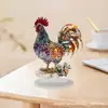 Adornos de Gallo Acrílicos Coloridos Creativos Transfronterizos Decoraciones para Escritorio de Oficina en Casa Manualidades Planas 2D