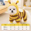 Ropa para mascotas con temática de abejas para cachorros, estilo otoño e invierno para perros Corgi, ropa de transformación linda y única, ropa cálida