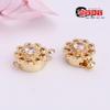 Broche de Pétalo de Perla DIY con Conservación de Color Relleno de Oro de 14K Fila Sencilla Fila Doble Broche de Pulsera Broche de Collar Conexión de Cabeza Broche de Inserción Accesorios