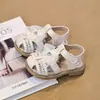 Zapatos de Princesa de Malla con Lazo Estilo Coreano para Niñas Modelo Verano 2026 Sandalias Cerradas Antideslizantes de Suela Suave para Niños