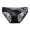 Ropa interior de encaje de cintura baja sexy de estilo europeo y americano para mujer, tentación, sin costuras, malla ultrafina, transpirable, entrepierna de algodón, bragas de comercio exterior para mujer
